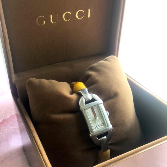 Gucci 6800L Bamboo bangle watch - Picture 1 of 15